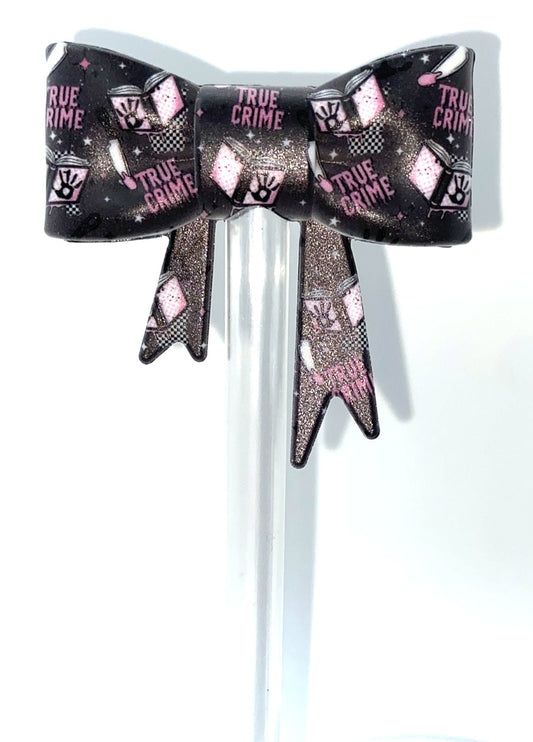 True Crime Bow Straw Topper