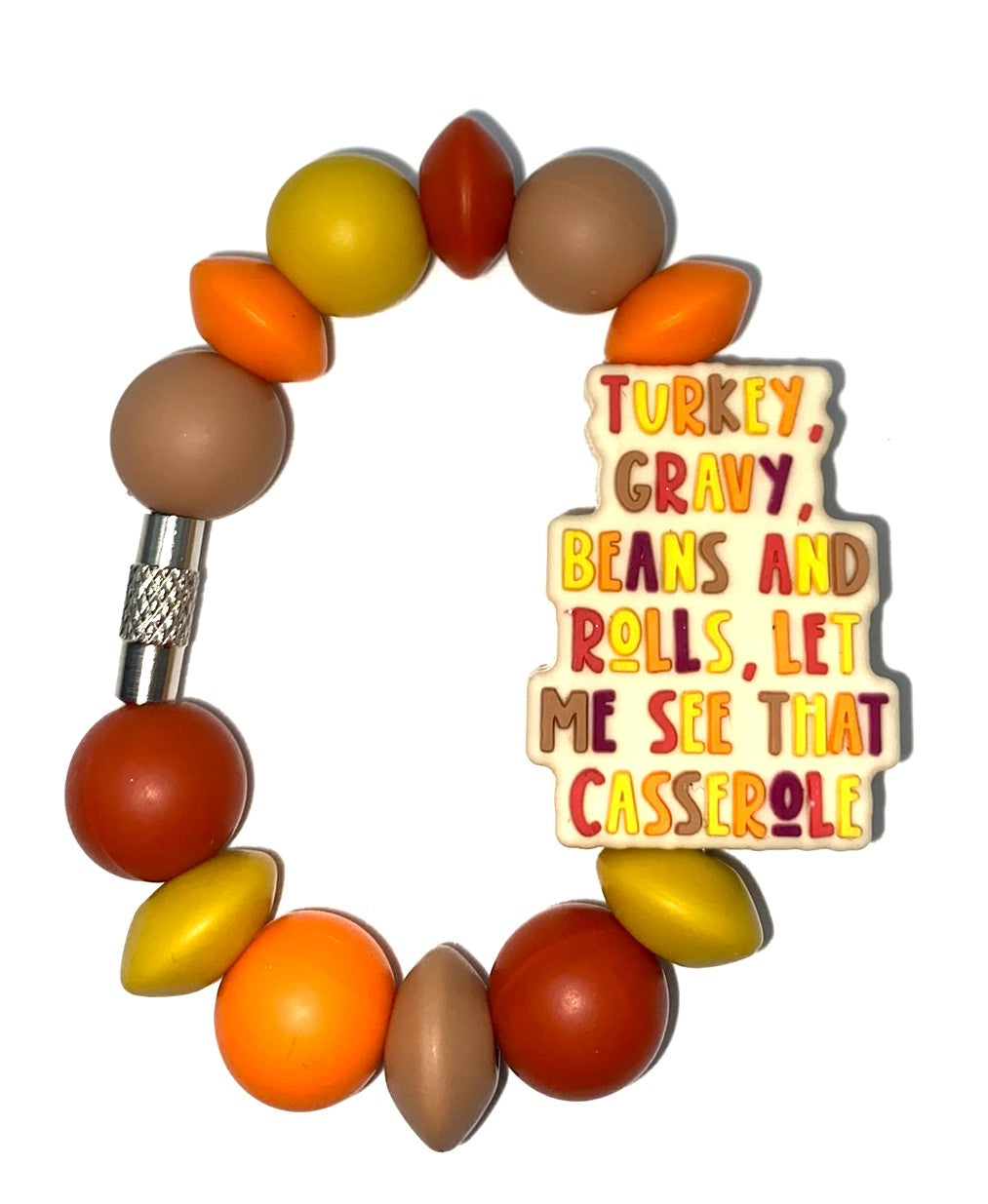 Turkey Gravy Beans & Rolls Let Me See That Casserole Thanksgiving Stanley Tumbler Cup Handle Charm