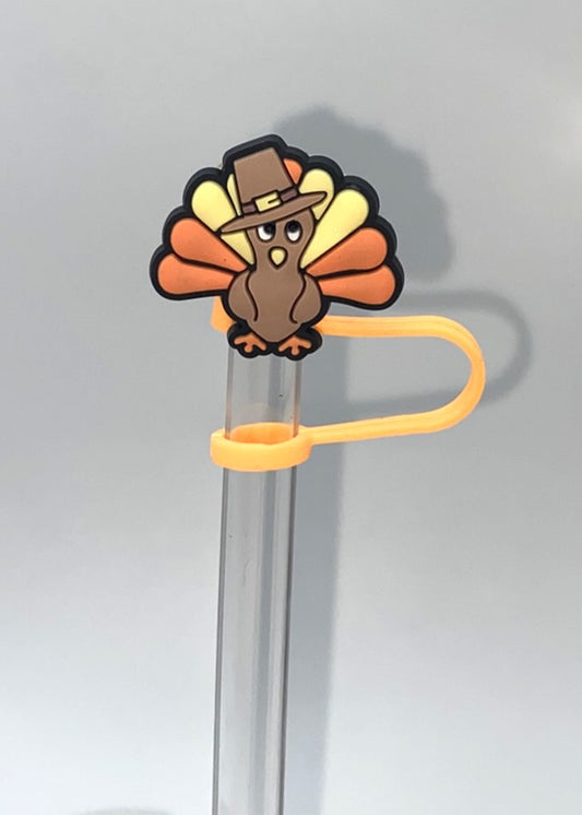 Thanksgiving Turkey Pilgrim Straw Topper