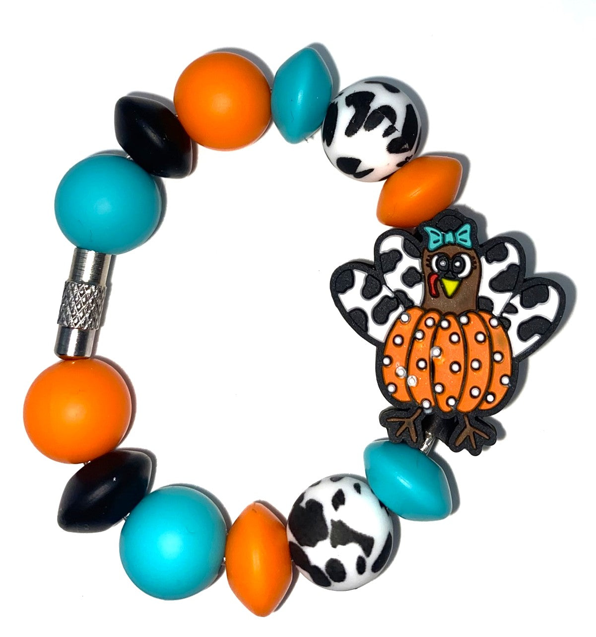 Thanksgiving Pumpkin Turkey Polka Dot Cow Print Stanley Tumbler Cup Handle Charm