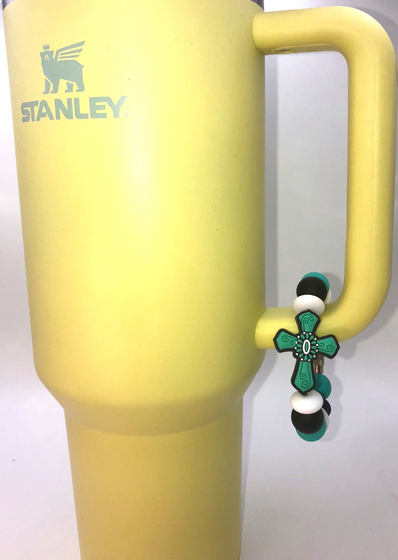 Turquoise Conch Cross Stanley Tumbler Cup Handle Charm