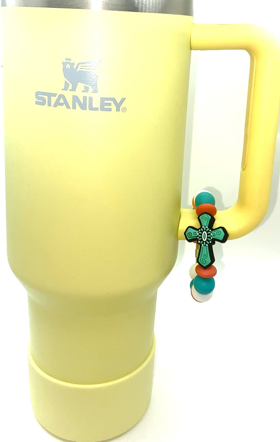 Turquoise Concho Cross Stanley Tumbler Cup Handle Charm