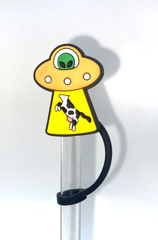 UFO Orange w/Cow Straw Topper