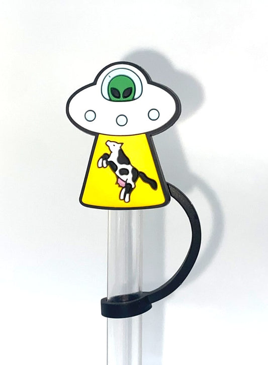 UFO White w/Cow Straw Topper