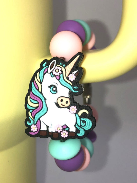 Glamorous Unicorn Stanley Tumbler Cup Handle Charm