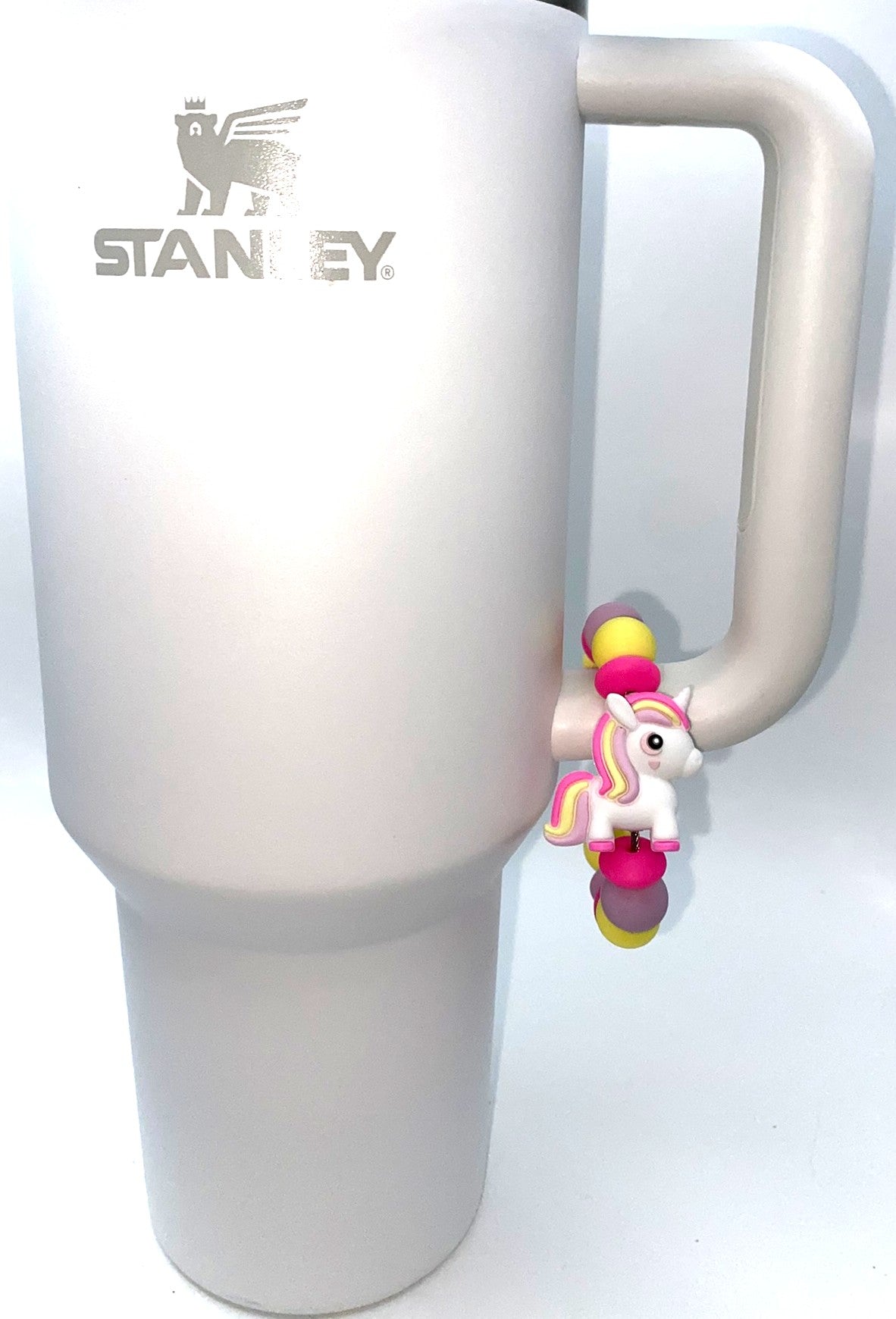 Unicorn 3D Pink Mane Stanley Tumbler Cup Handle Charm