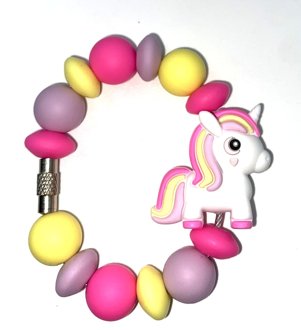 Unicorn 3D Pink Mane Stanley Tumbler Cup Handle Charm