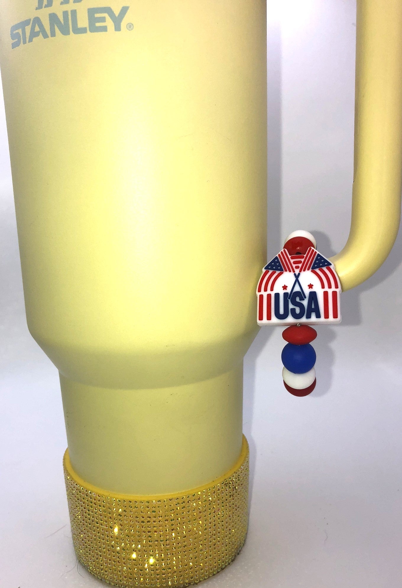 Patriotic USA w/Flags Stanley Tumbler Cup Handle Charm