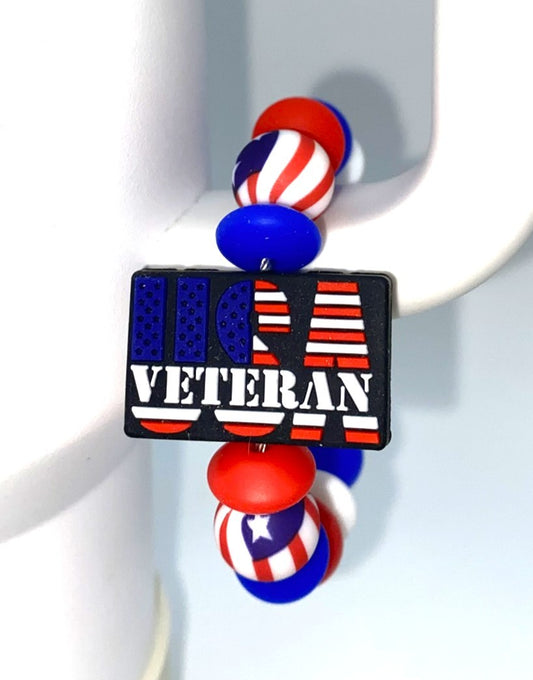 USA Veteran Stanley Tumbler Cup Handle Charm