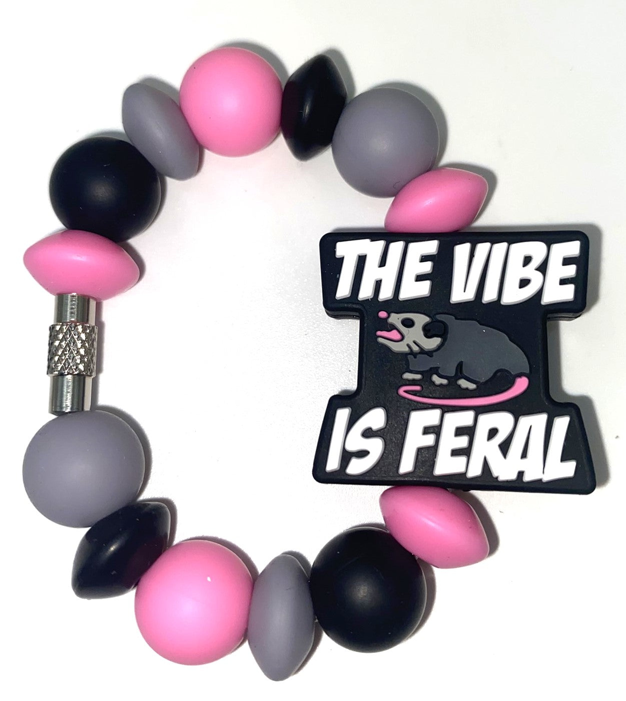 The Vibe Is Feral Possum Funny Stanley Tumbler Cup Handle Charm