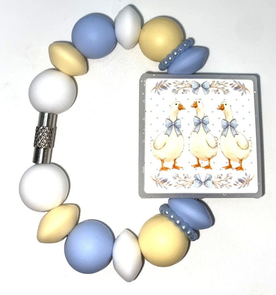 Vintage Geese Glitter Stanley Tumbler Cup Handle Charm