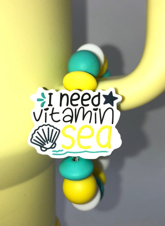 I Need Vitamin Sea Stanley Tumbler Cup Handle Charm