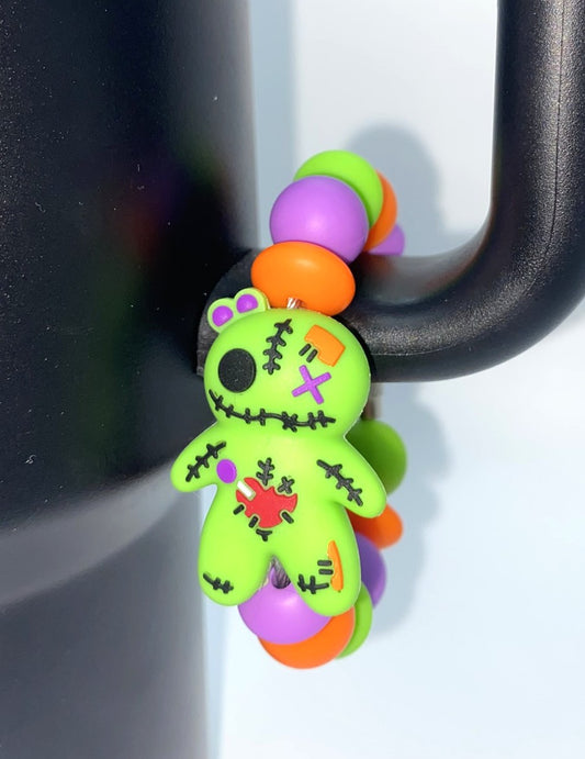 Voodoo Doll 3D Halloween Stanley Tumbler Cup Handle Charm