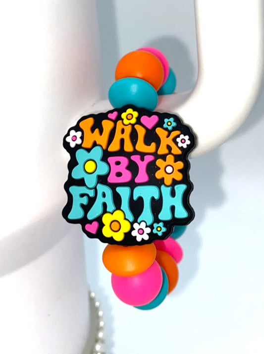 Walk By Faith Stanley Tumbler Cup Handle Charm