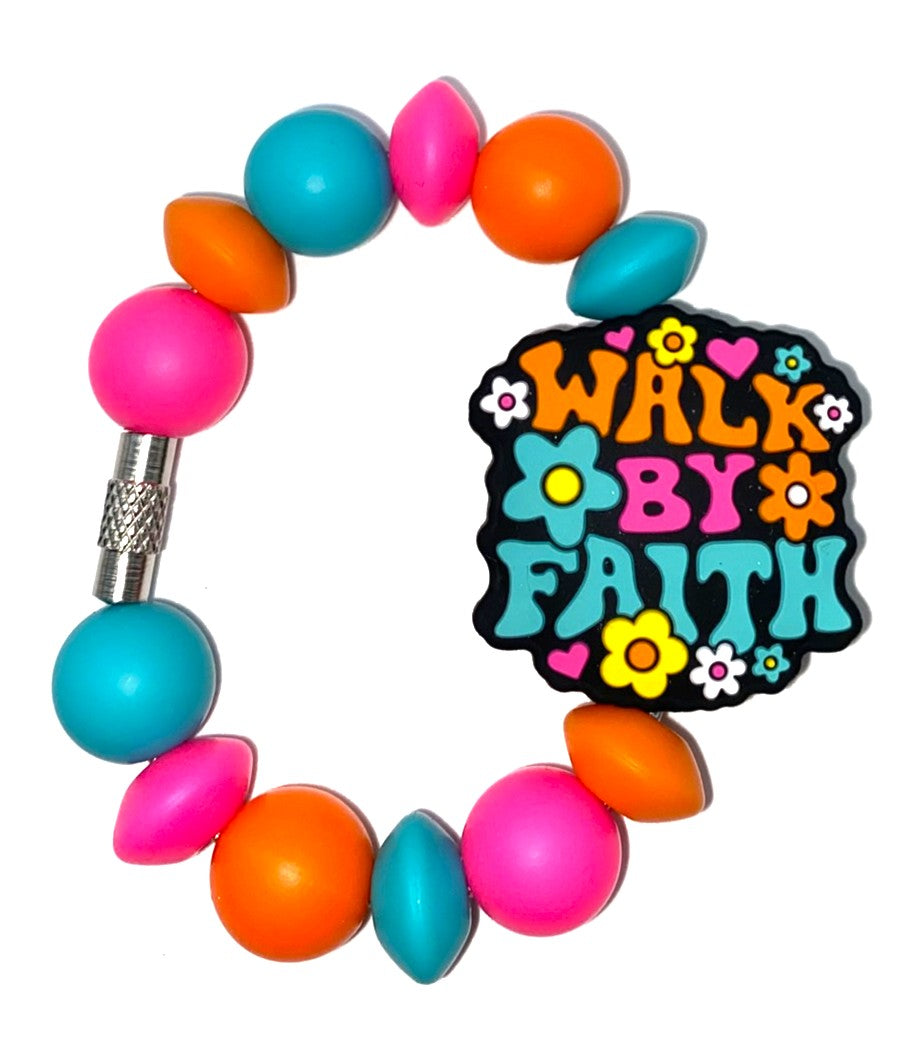 Walk By Faith Stanley Tumbler Cup Handle Charm
