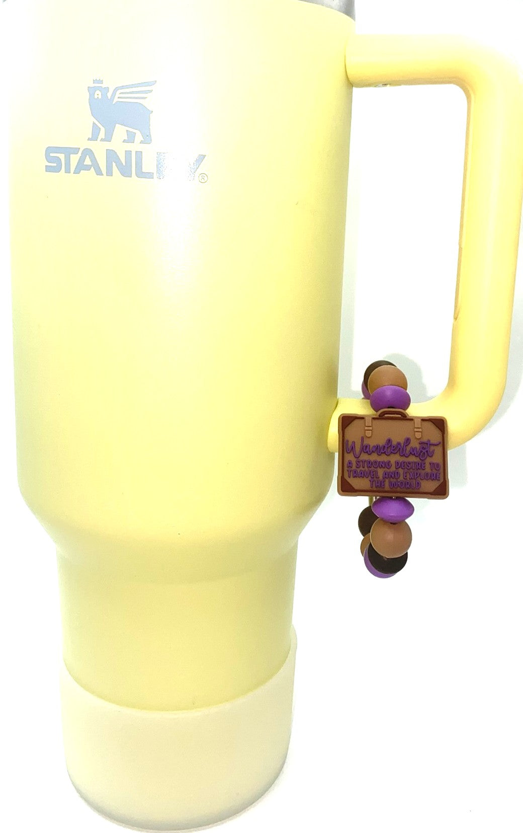 Wanderlust Suitcase Stanley Tumbler Cup Handle Charm