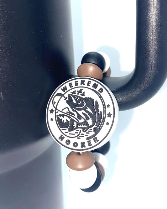 Weekend Hooker Fishing funny Stanley Tumbler Cup Handle Charm