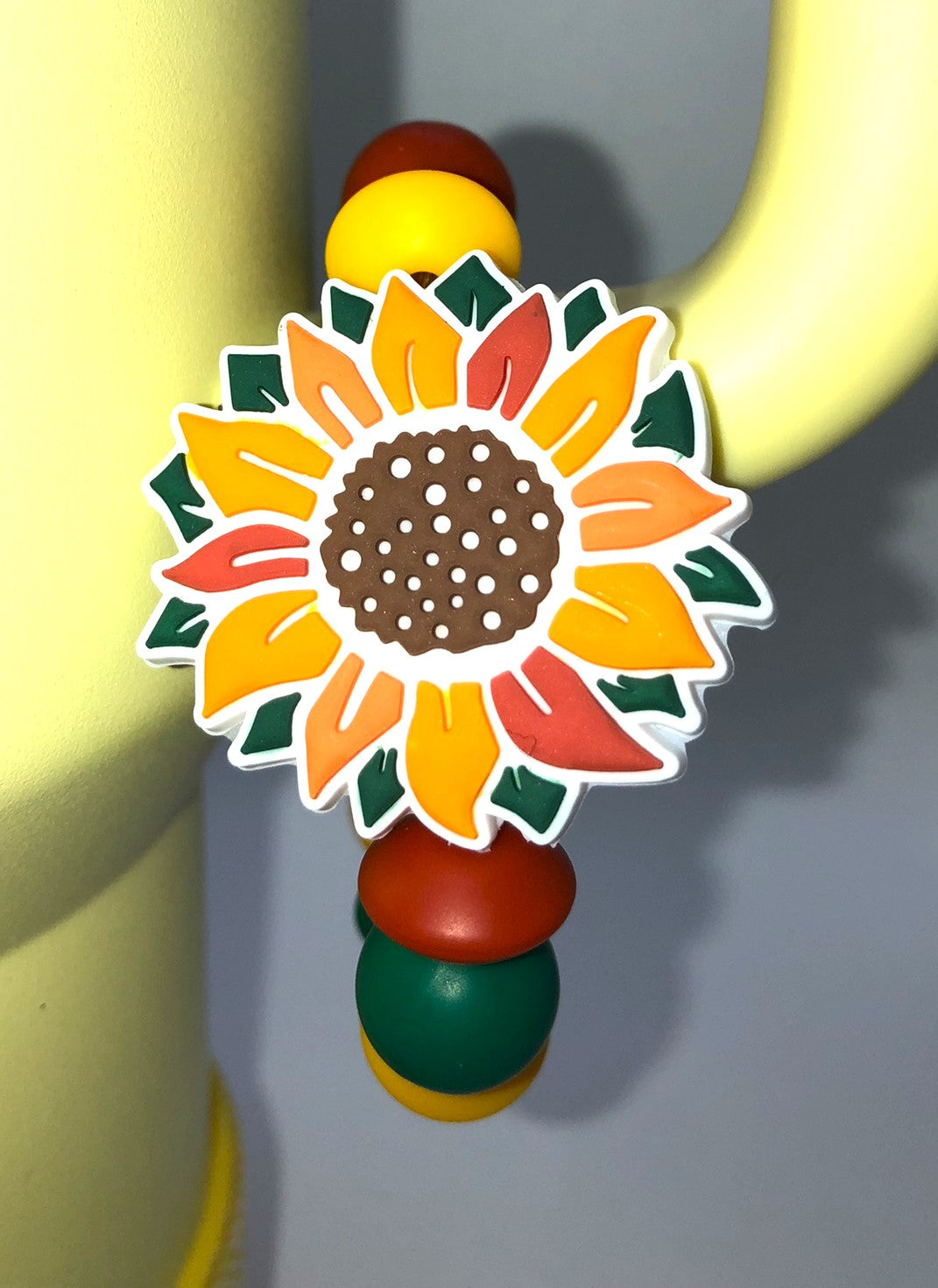 Yellow Western Sunflower Stanley Tumbler Cup Handle Charm