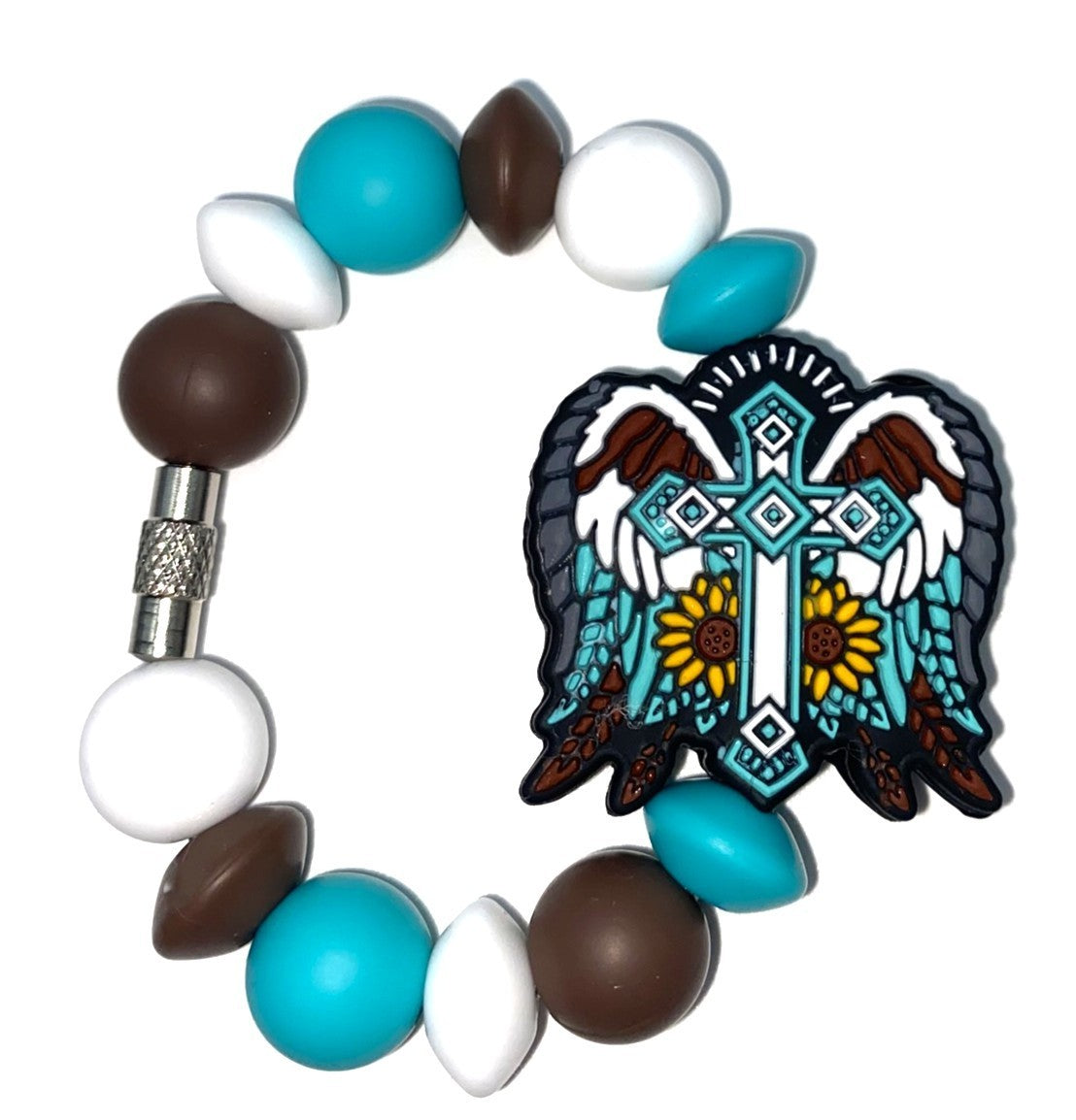 Western Cross w/Wings Stanley Tumbler Cup Handle Charm