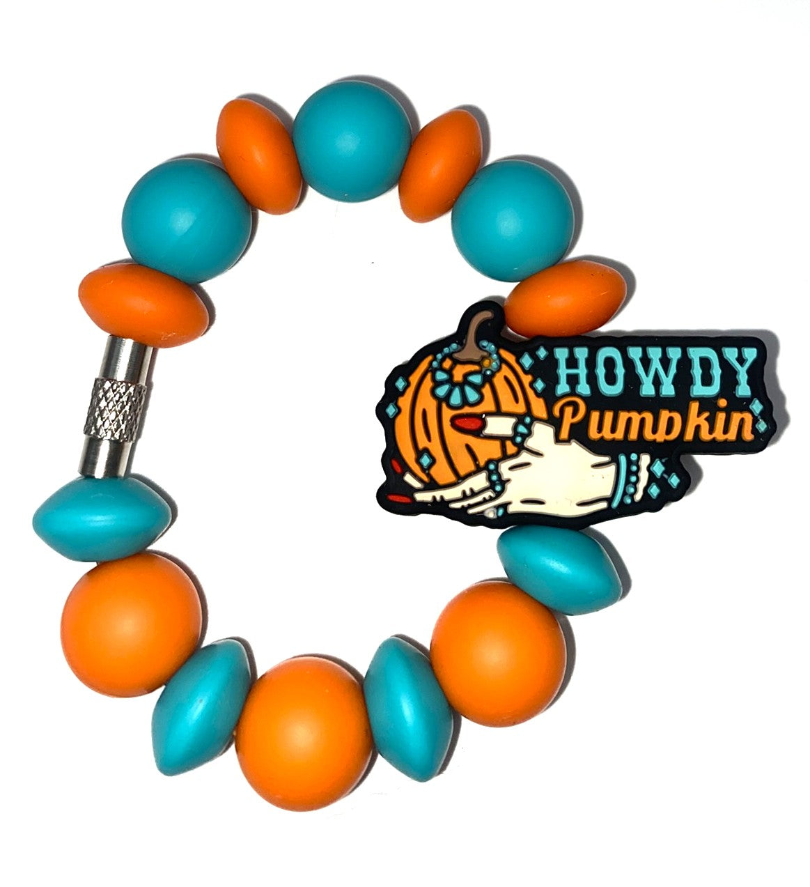 Western Howdy Pumpkin Stanley Tumbler Cup Handle Charm