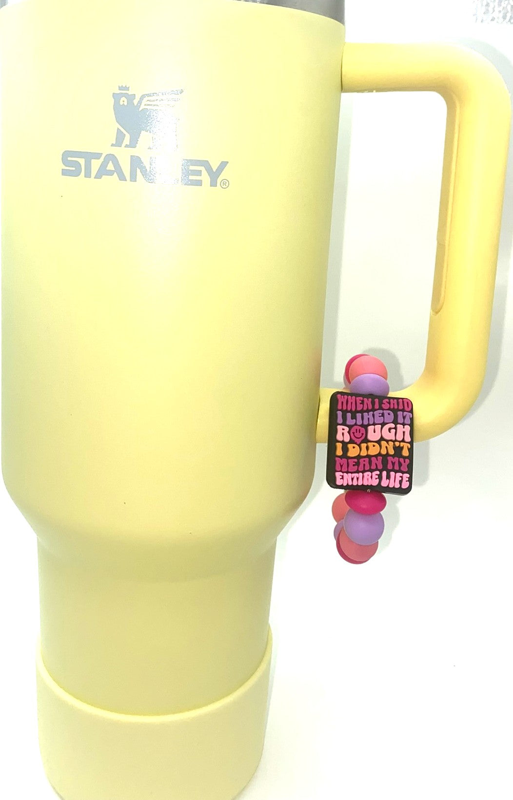 When I Said I Liked It Rough I Didn't Mean My Whole Life Stanley Tumbler Cup Handle Charm
