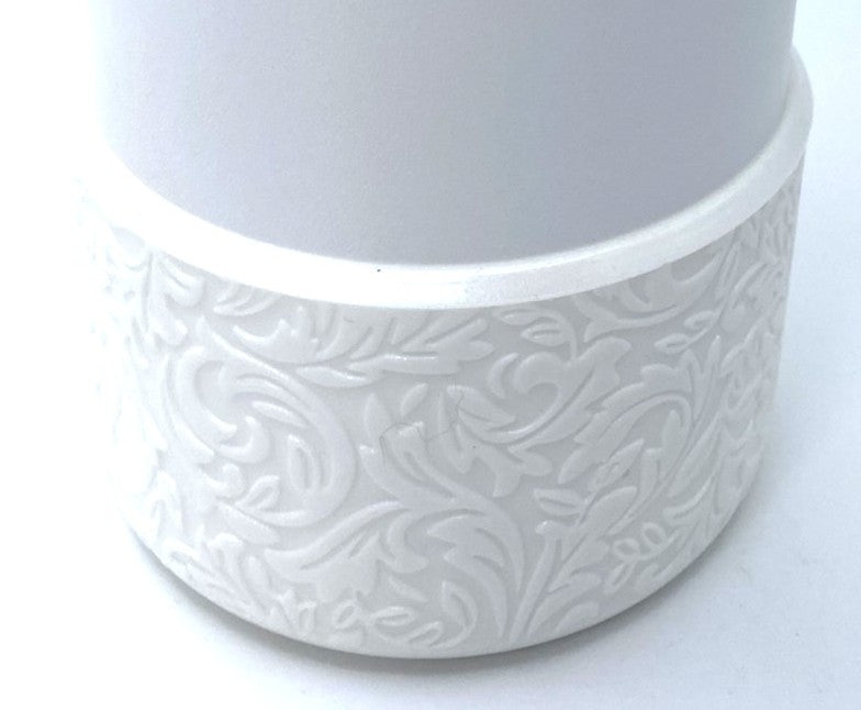 White Shimmer Baroque Tumbler Boot Sleeve #171