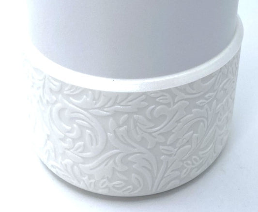 White Shimmer Baroque Tumbler Boot Sleeve #171