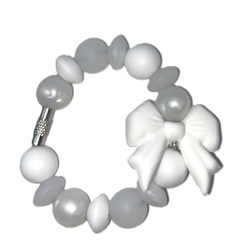 White Bow Stanley Cup Tumbler Handle Charm