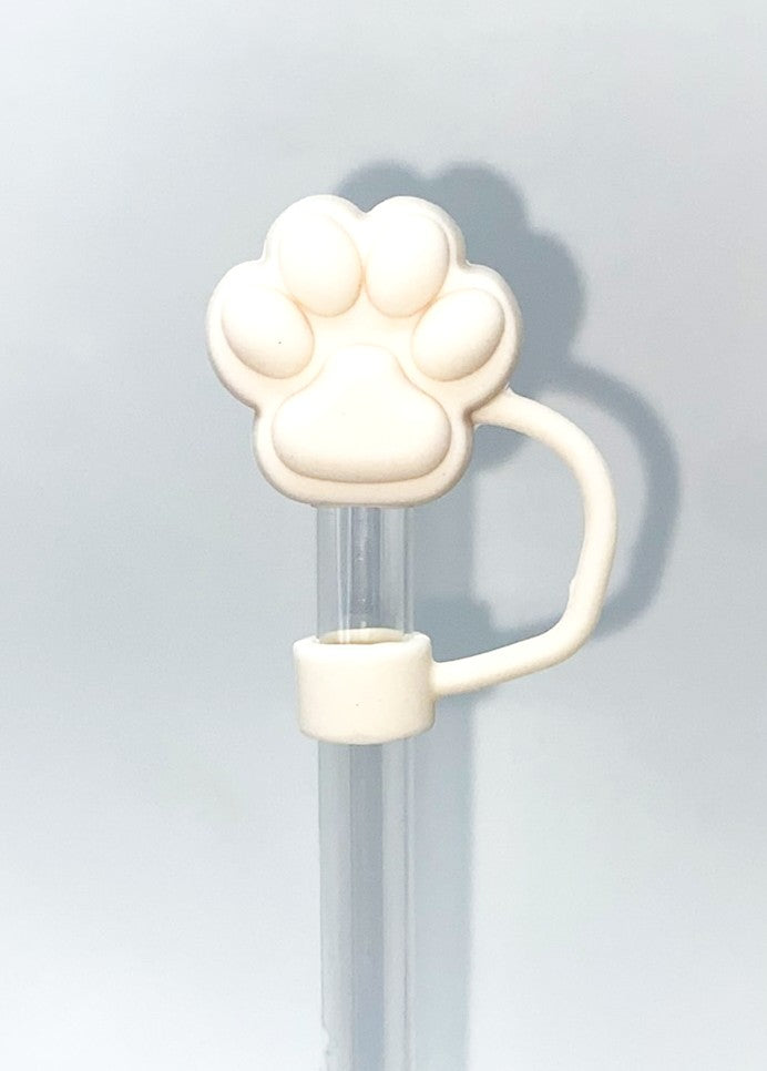 White Paw 3D Straw Topper