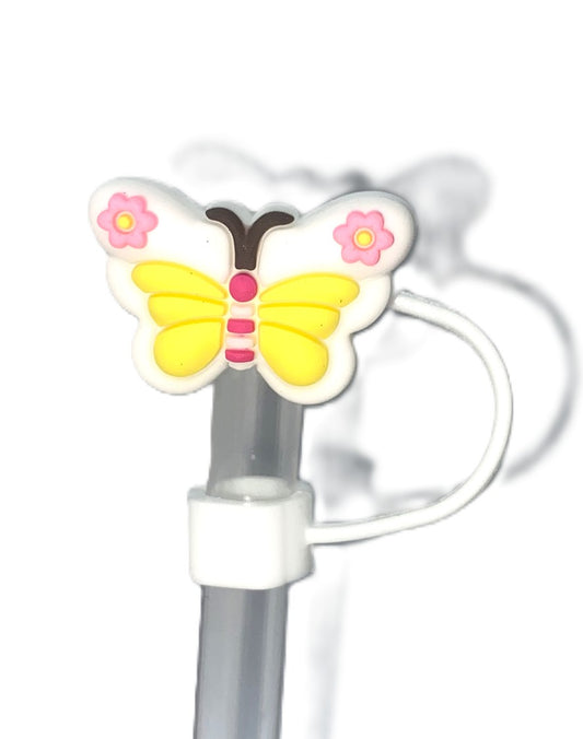 White Butterfly Straw Topper