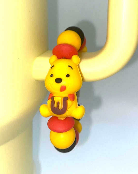 Thoughtful Yellow Honey Bear 3D Stanley Tumbler Cup Handle Charm
