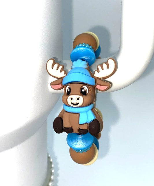 Winter Moose 3D Stanley Tumbler Cup Handle Charm
