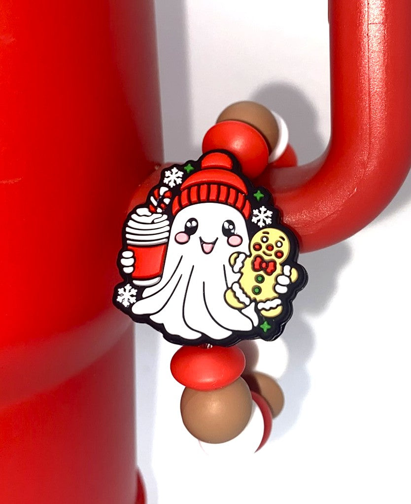 Winter Christmas Ghost Stanley Tumbler Cup Handle Charm