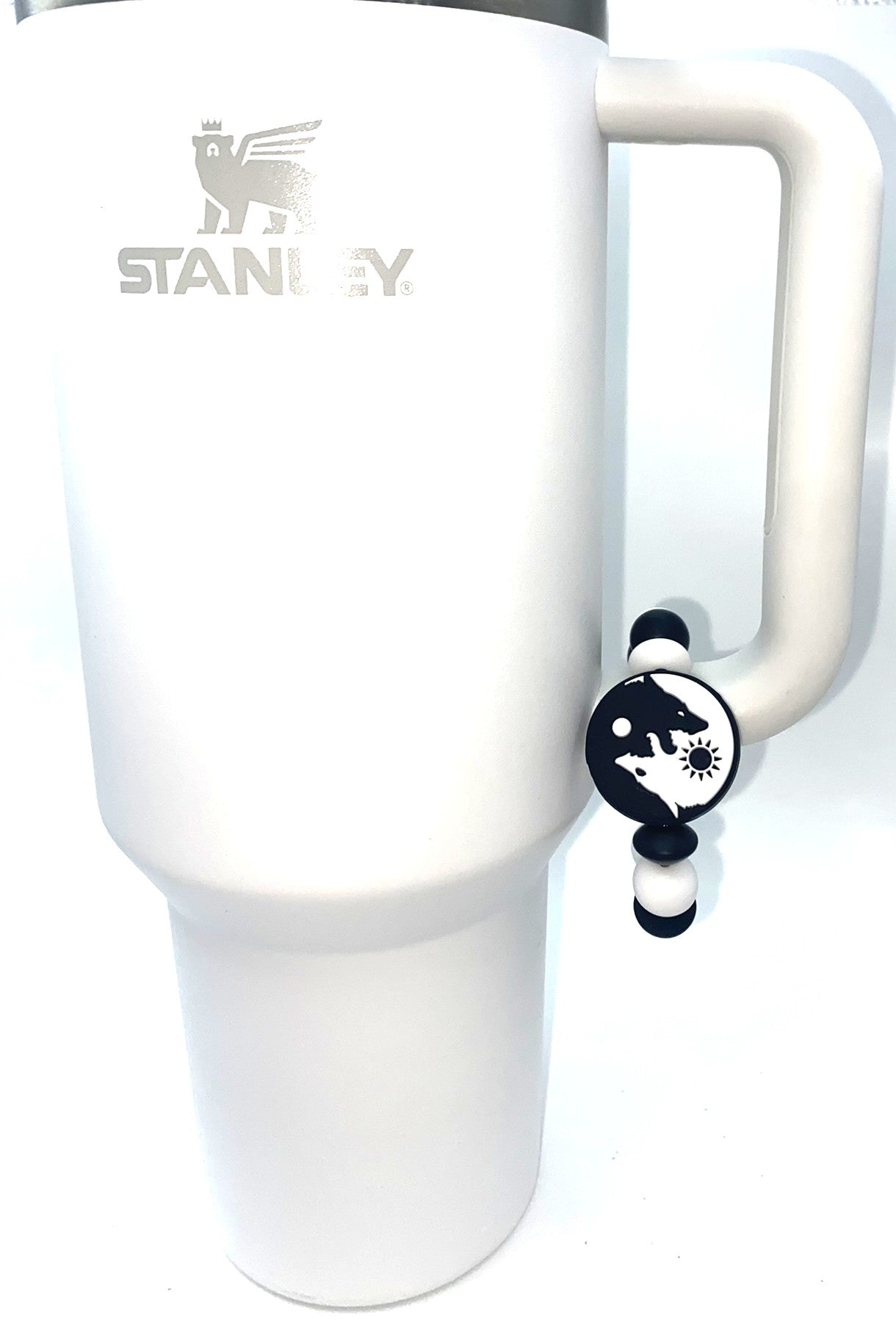 Wolf Yin & Yang Stanley Tumbler Cup Handle Charm