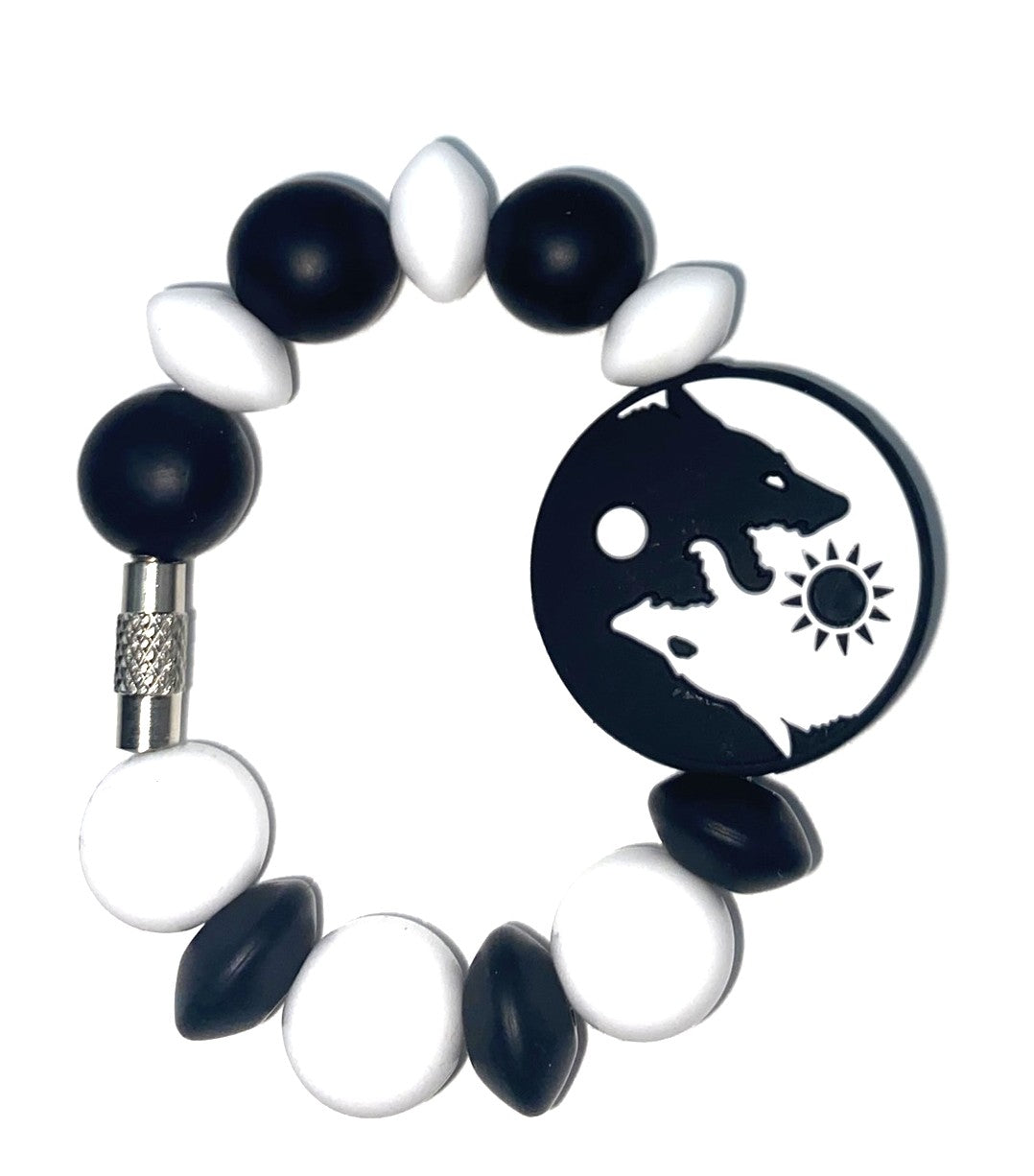 Wolf Yin & Yang Stanley Tumbler Cup Handle Charm