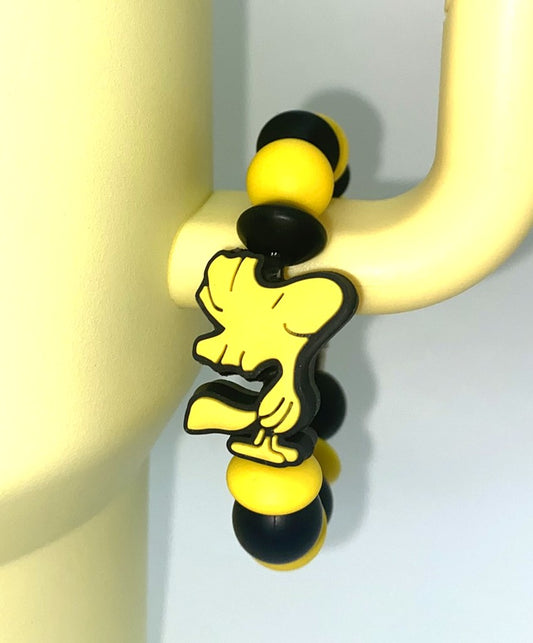 Yellow Bird Cartoon Beagle Friend Stanley Tumbler Cup Handle Charm