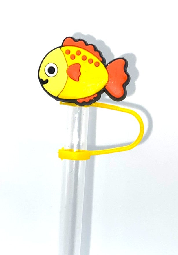 Yellow Tropical Fish Straw Topper