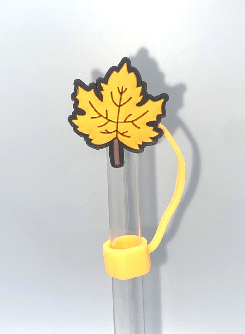 Yellow Leaf Fall Straw Topper