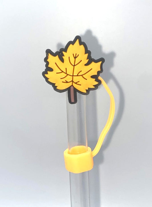 Yellow Leaf Fall Straw Topper