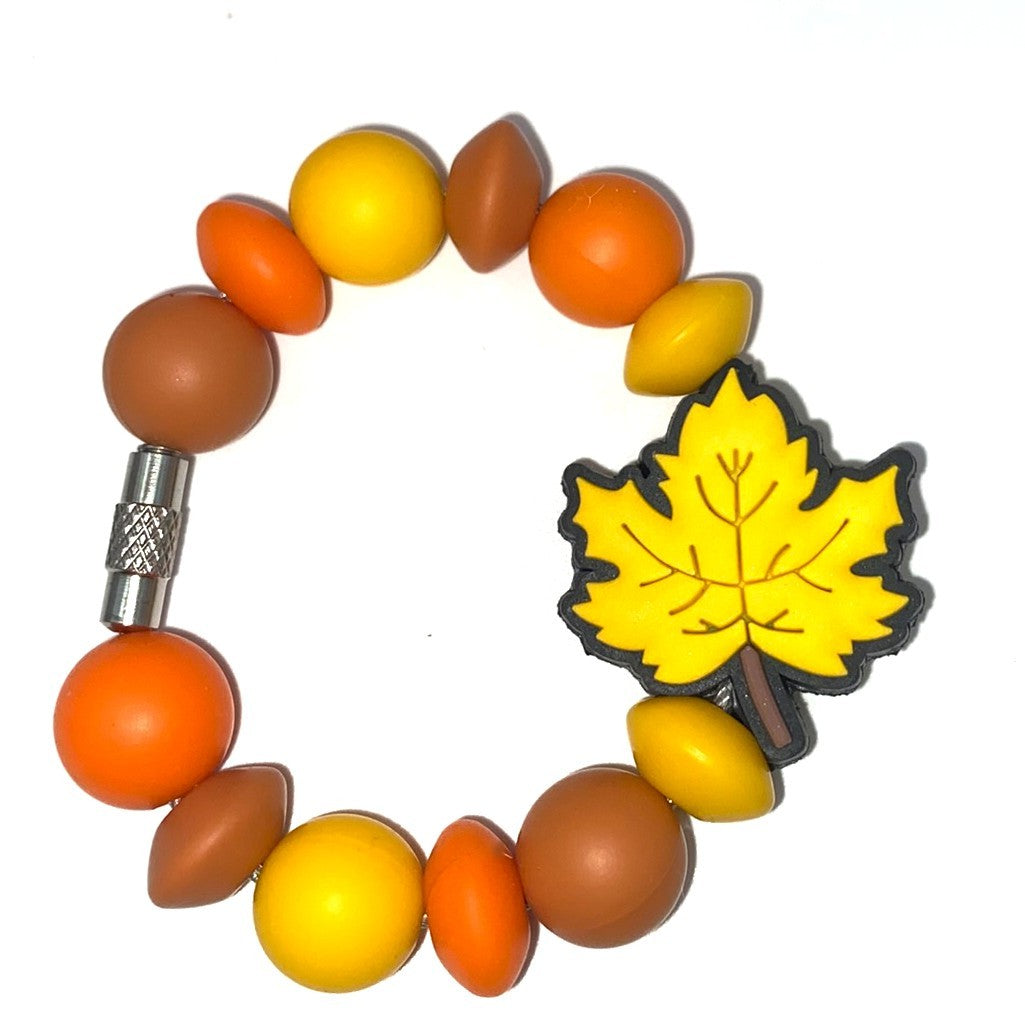 Yellow Fall Leaf Stanley Tumbler Cup Handle Charm