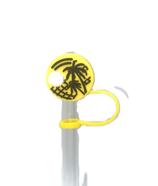 Beach Scene Volleyball Straw Topper