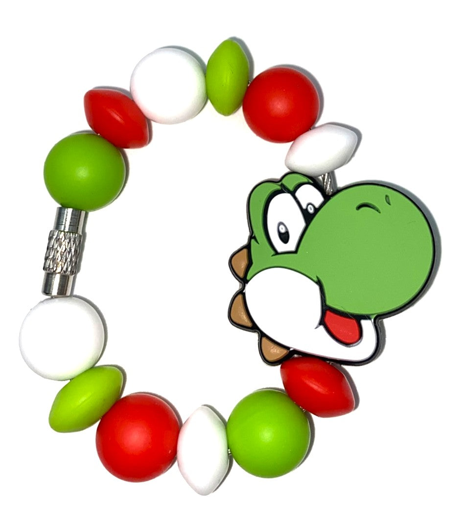 Dinosaur Italian Plumber Video Game Stanley Tumbler Cup Handle Charm