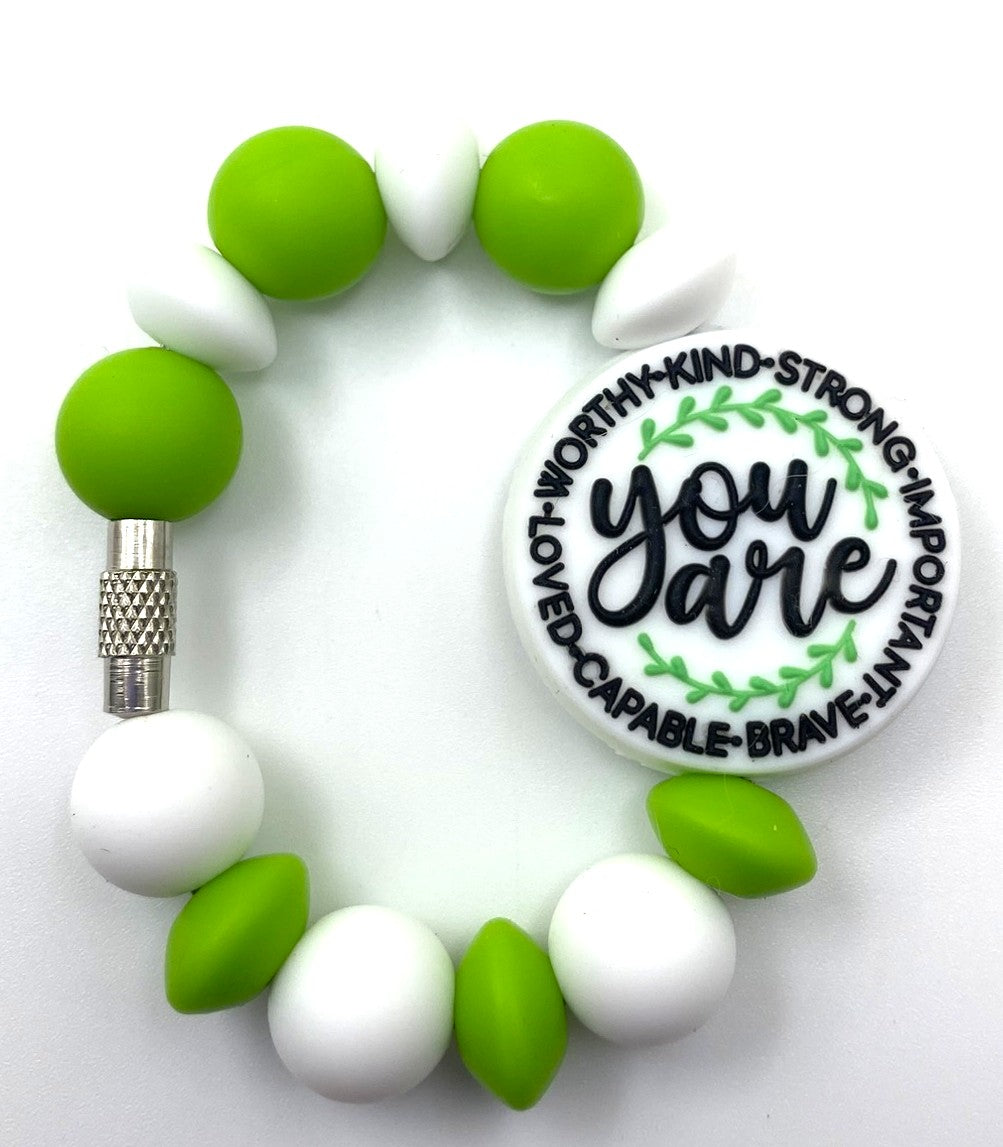 You Are: Worthy Kind Strong Important Brave Capable Loved Stanley Tumbler Cup Handle Charm