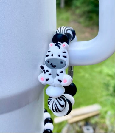 Cute Zebra Baby Stanley Tumbler Cup Handle Charm