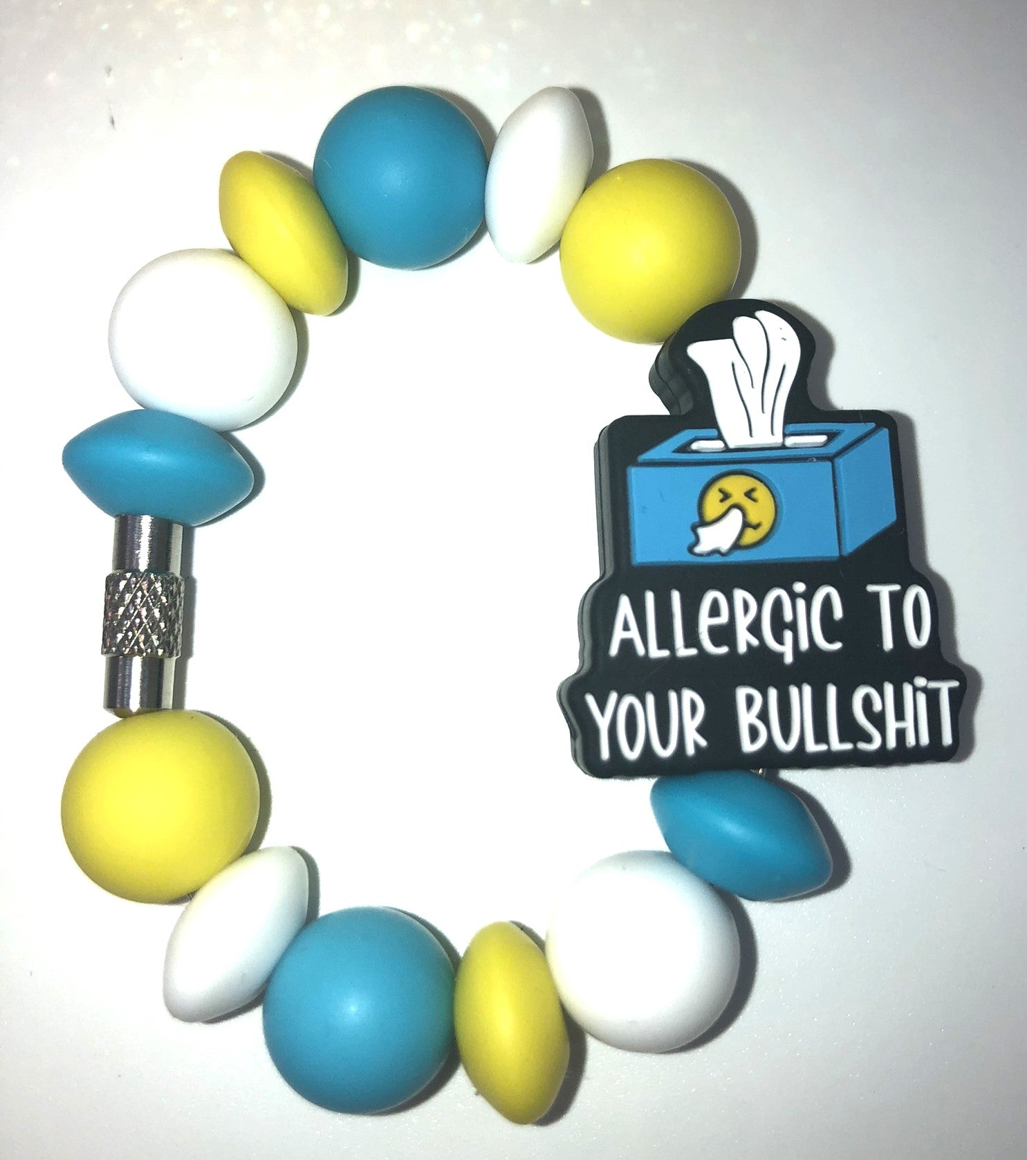 Allergic To Your Bullshit Stanley Tumbler Cup Handle Charm - Plum Branch Creations