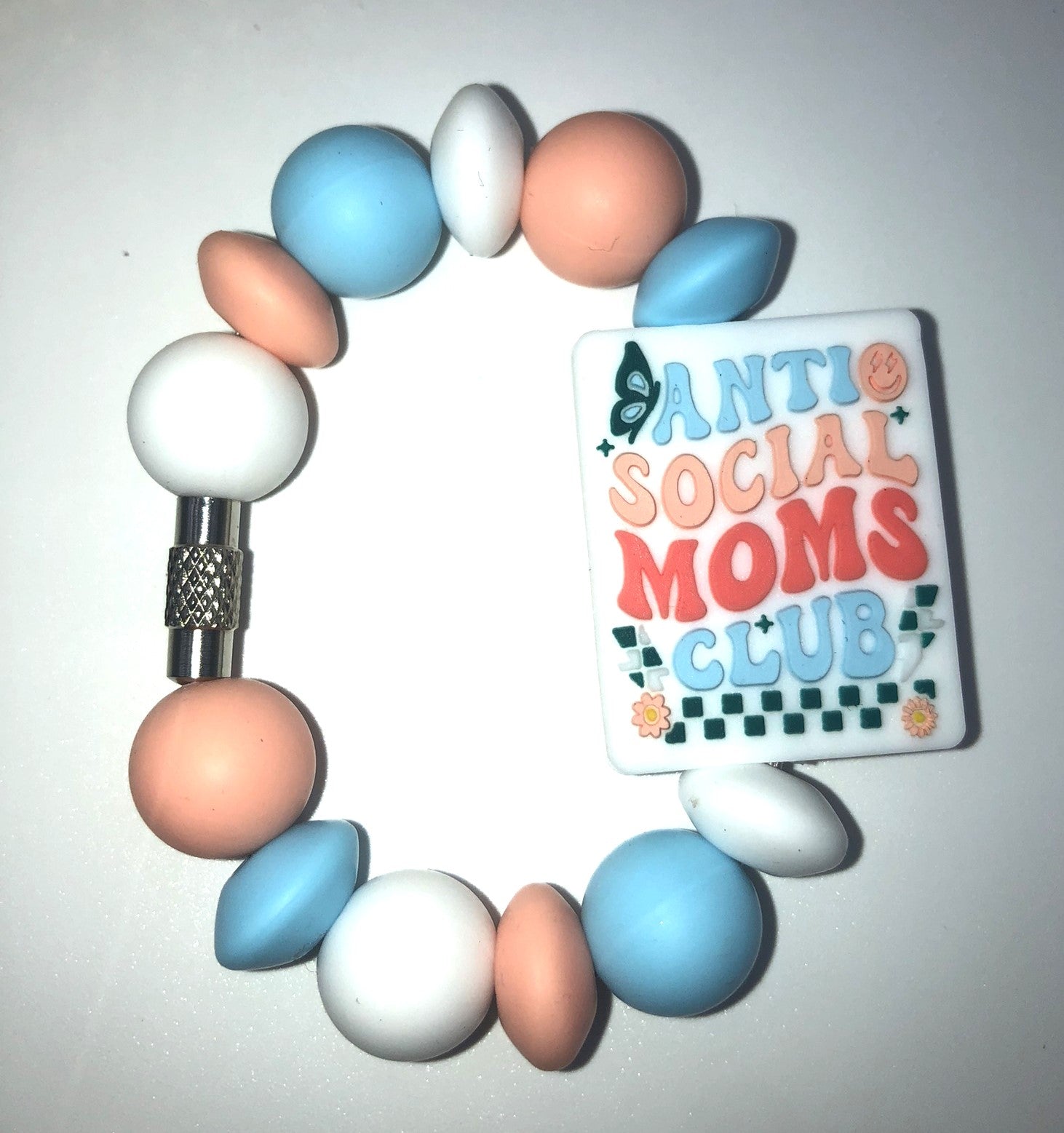 Anti Social Mom's Club Stanley Tumbler Cup Handle Charm - Plum Branch Creations