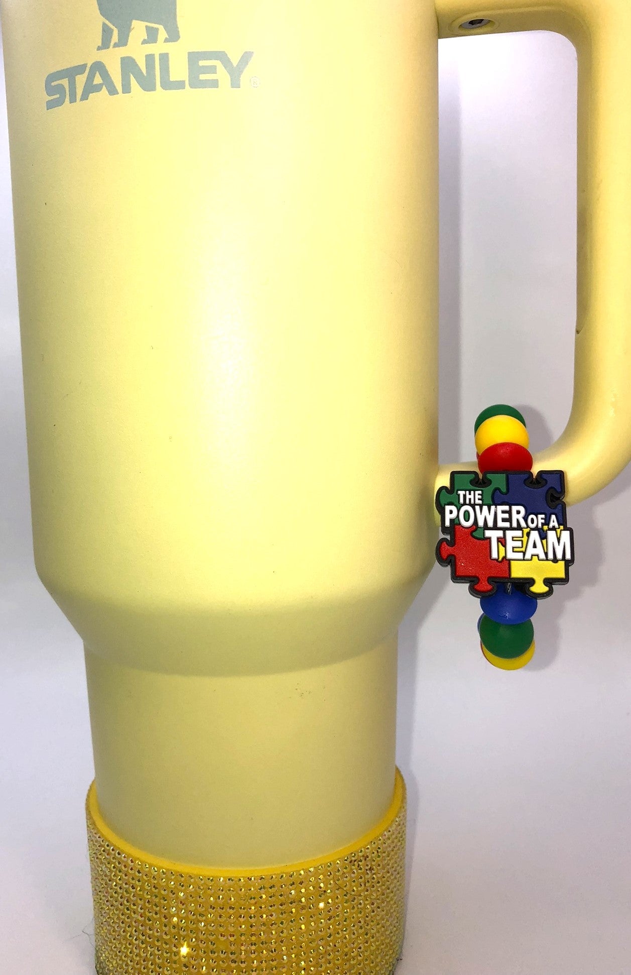 Autism The Power Of A Team Puzzle Awareness Stanley Tumbler Cup Handle Charm - Plum Branch Creations