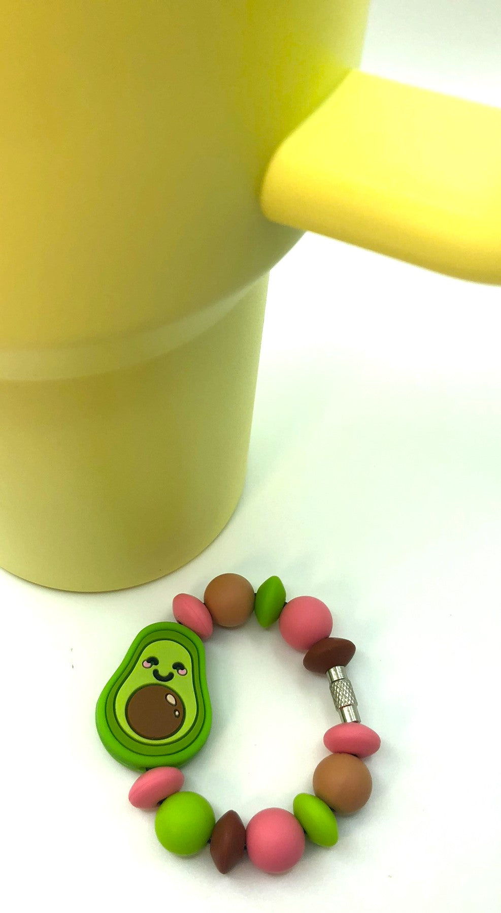 Happy Avocado Stanley Tumbler Cup Handle Charm