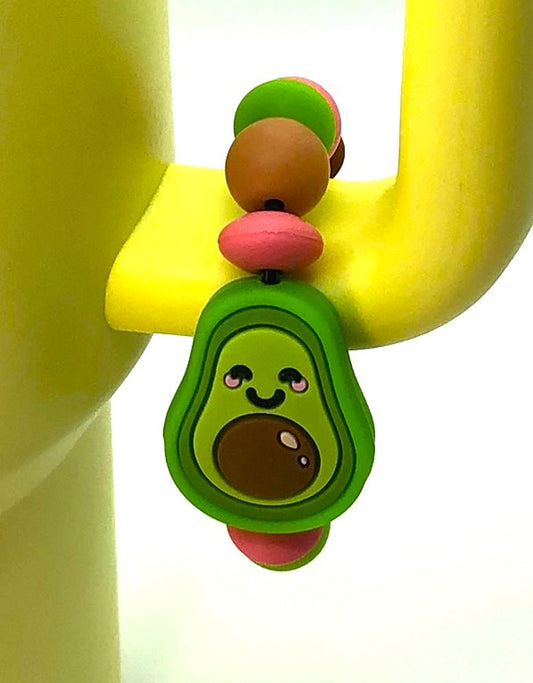 Happy Avocado Stanley Tumbler Cup Handle Charm