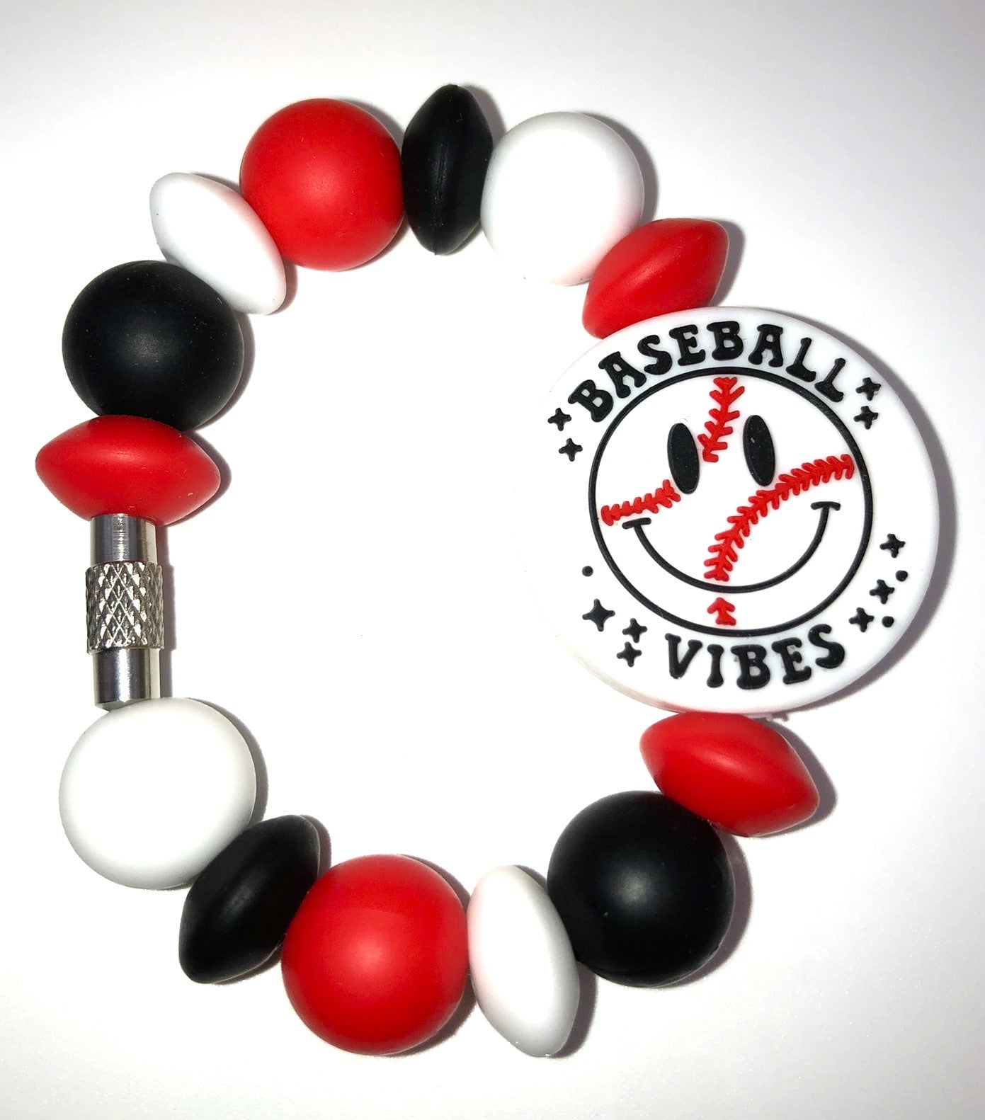 Baseball Vibes Stanley Tumbler Cup Handle Charm - Plum Branch Creations